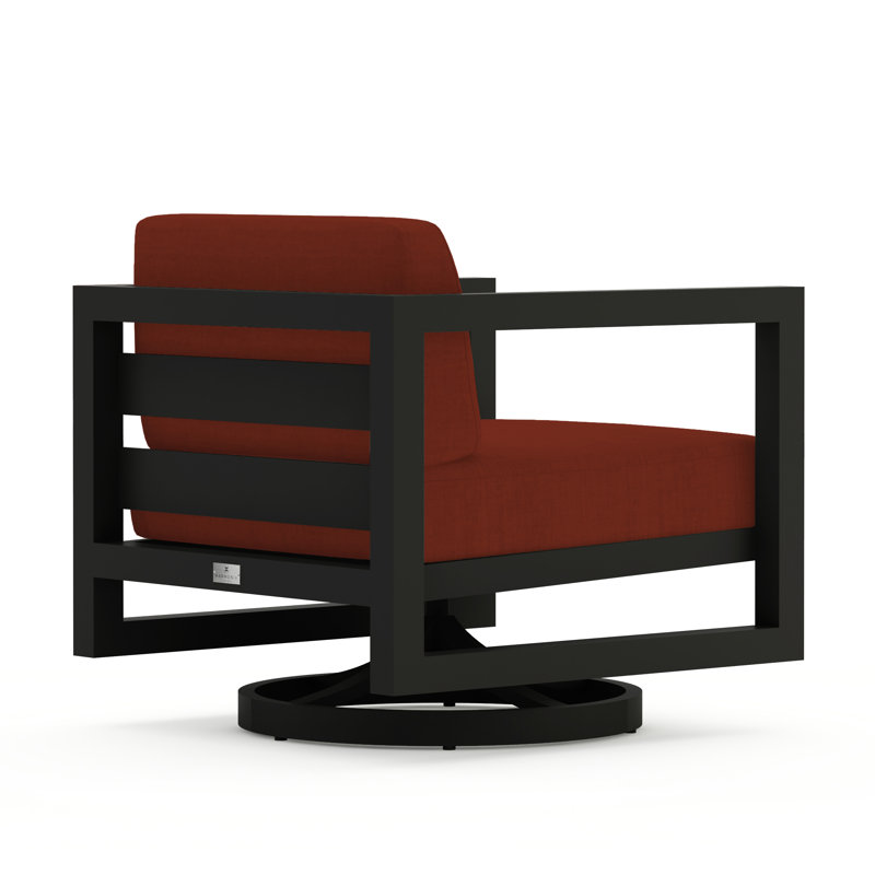 Avion Outdoor Rocker Chair, Canvas Henna Sunbrella® Canvas, Black