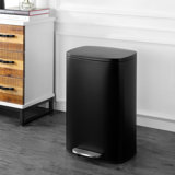 Steel Step On Kitchen Trash Can - 13.2 Gallons