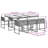  Garden Dining Set Grey And Brown-1304428626-1304428636