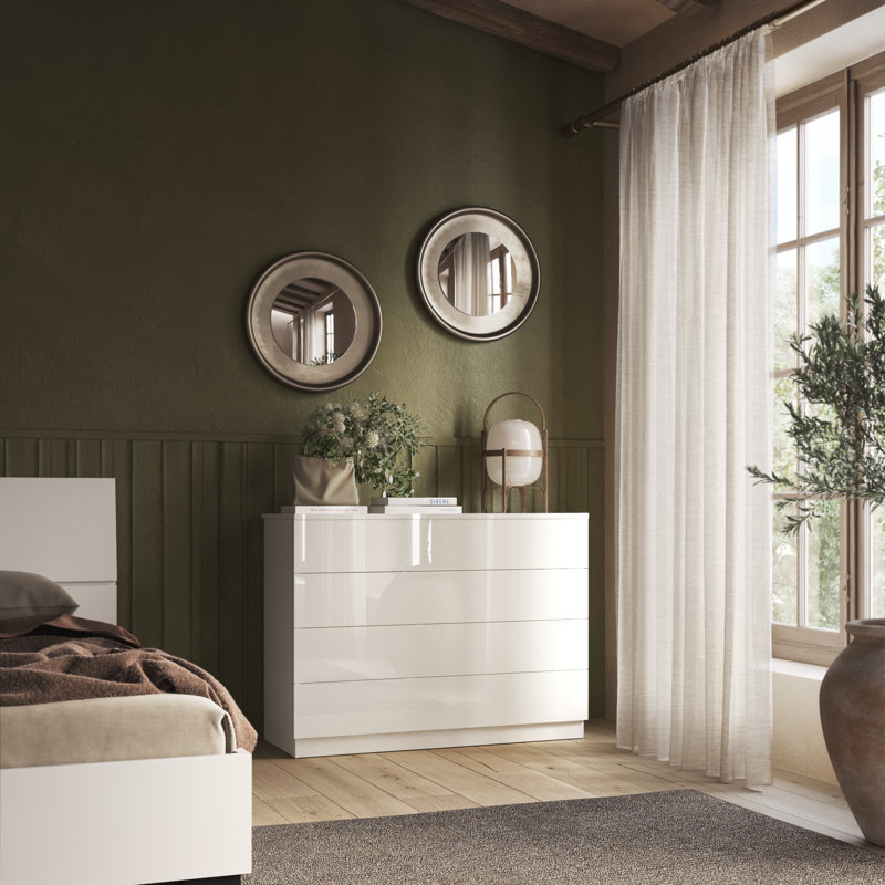 Luce - Modern lacquered chest of drawers, assembled