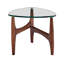Table de bout rectangulaire en verre et noyer Smyth 20 "Smyth
