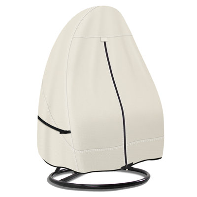 Housse pour chaise à œufs suspendue en plein air imperméable 600D avec protecteur de support, beige