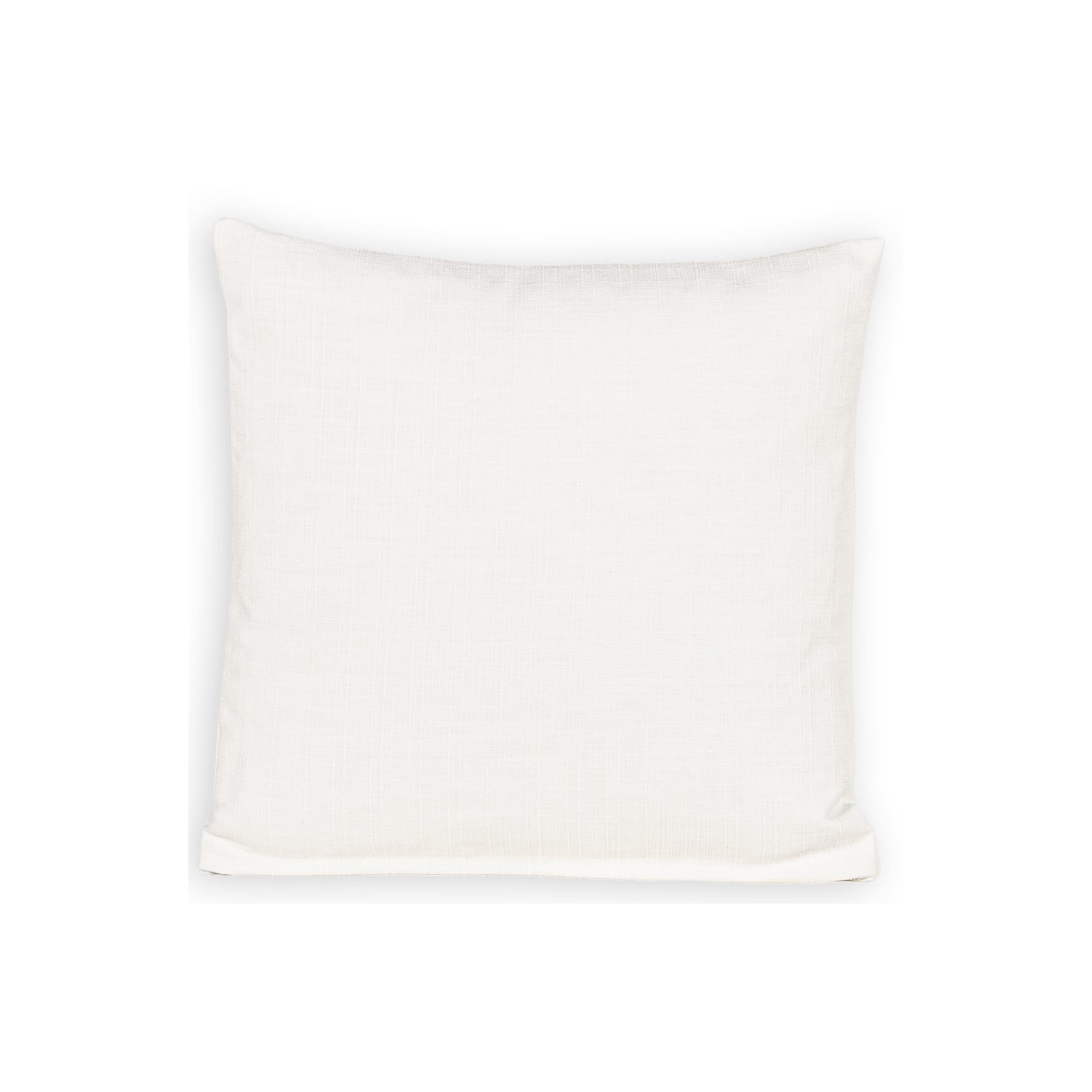 Indy Faux Linen Accent Pillow, Feather, White, Square 26"
