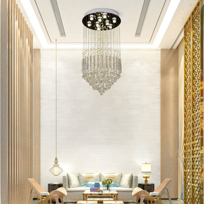 Lustre encastré moderne en cristal Odile