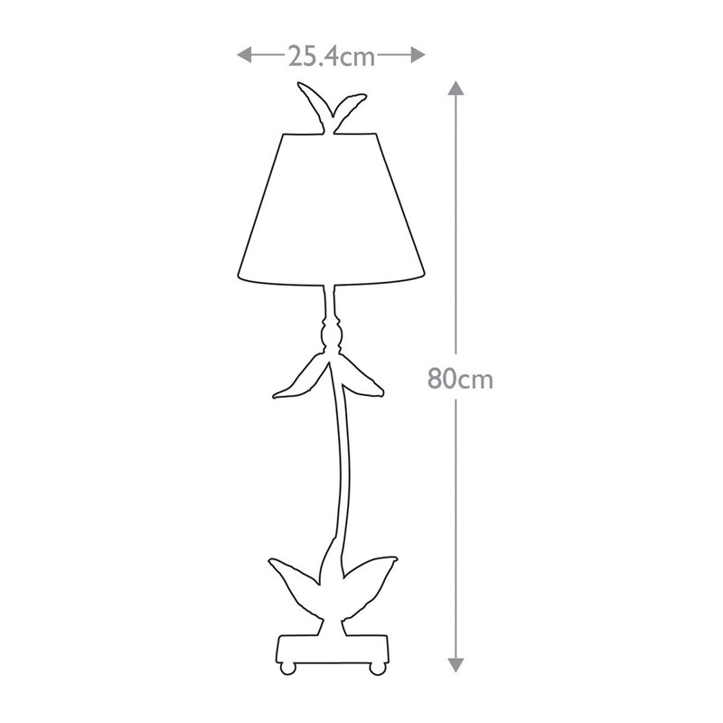 Pat Metal Table Lamp, Silver