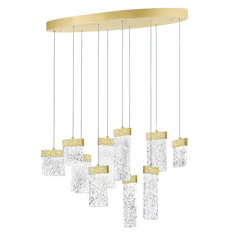 Edoarda 10 - Light Dimmable LED Square/Rectangle Chandelier