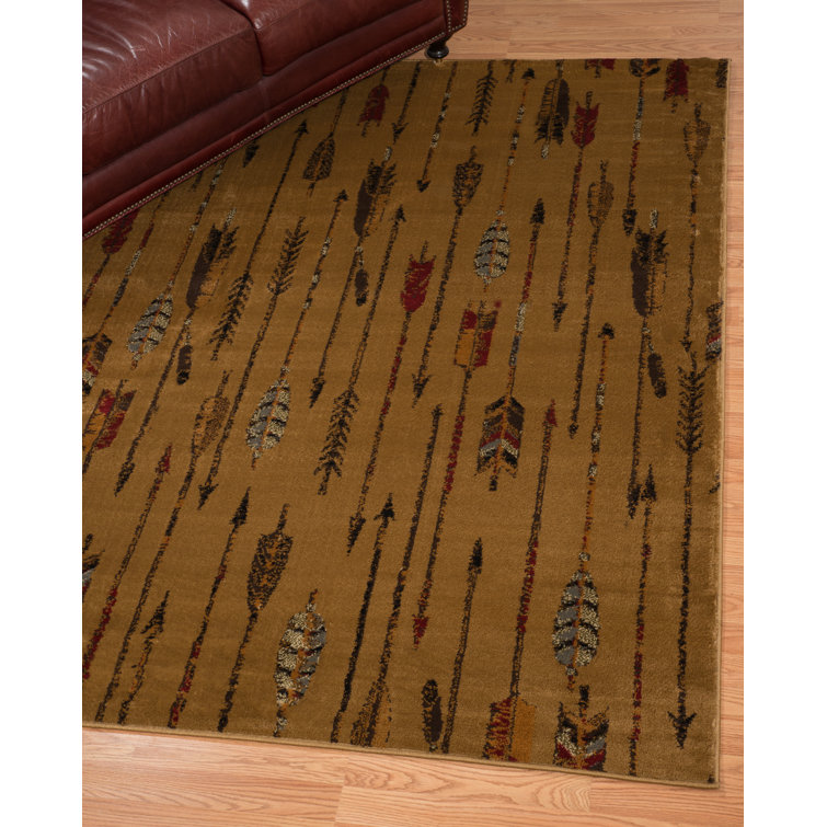 Tapis brun de style sud-ouest Sayre