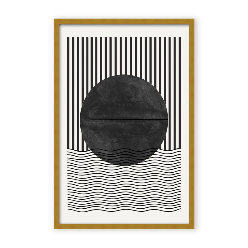 BaB No10. Print by The Miuus Studio, 48" H x 32" W x 1.125" D, Black, Framed Matted Print