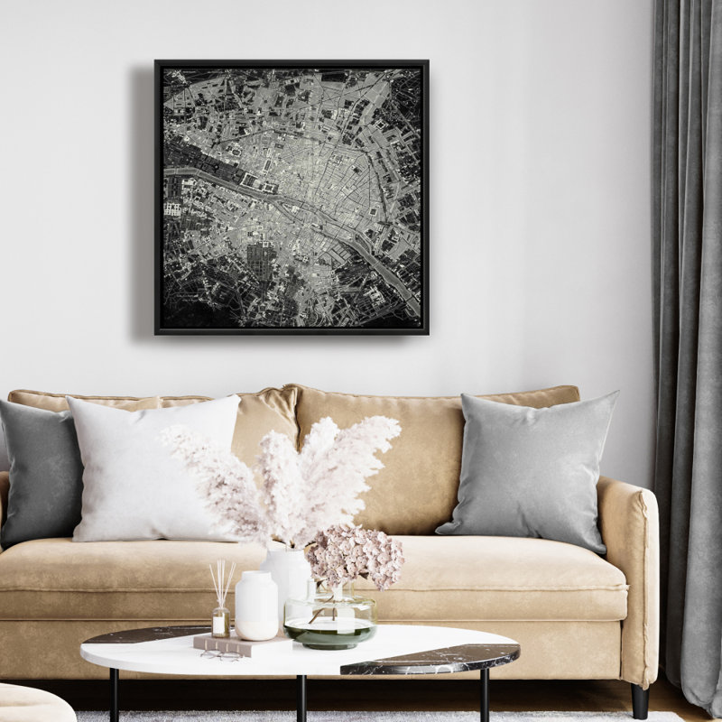 Vue aérienne d'un avion, reproduction sur toile