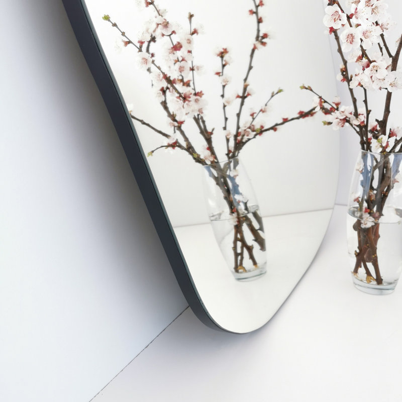 Erwann Wood Flat Wall Mirror