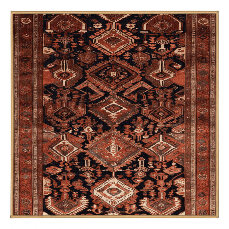 Tapis brun lavable à la machine, Carré 4 pi