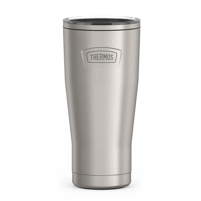 Verre en acier inoxydable 18 oz avec couvercle coulissant, H 7,9 po x l 3,5 po x P 3,5 po