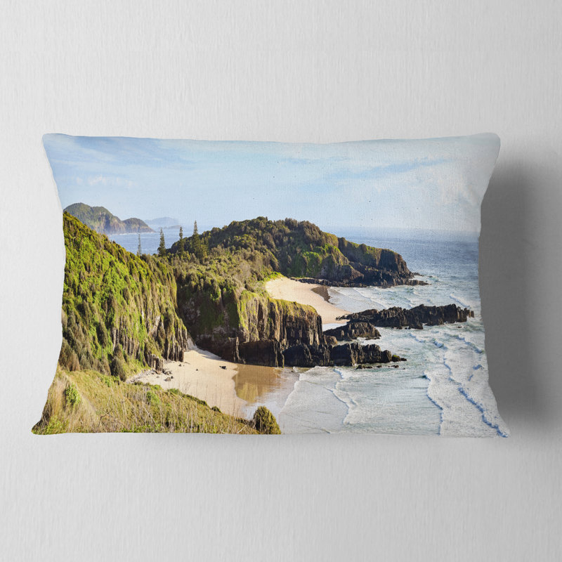 Coussin lombaire à imprimé de paysage