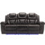 Fauteuil inclinable manuel de cinéma maison avec console centrale et bande lumineuse à DEL pour le salon-186036989