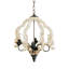 Lustre géométrique à 4 lumières de style bougie Cosima