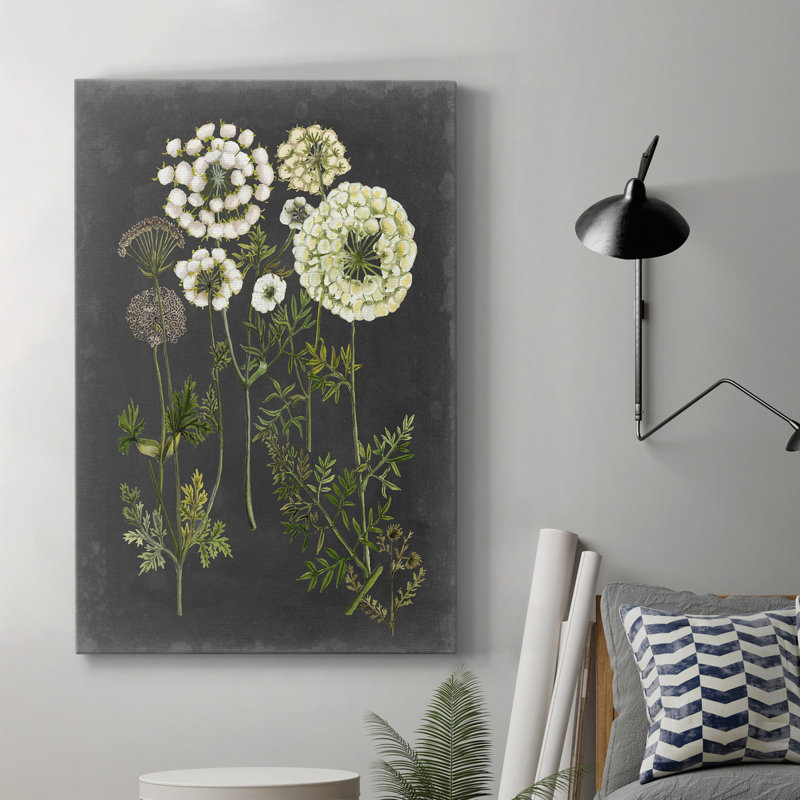 Ex-libris floral II - peinture sur toile tendue, H 18 po x l 12 po x P 1 po