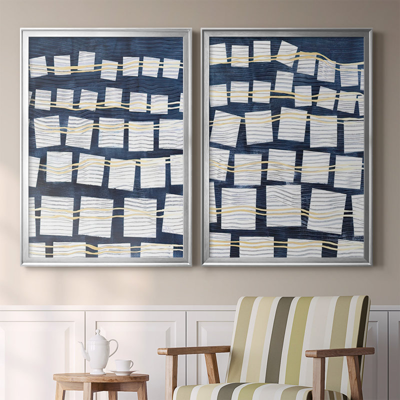 Ensemble d'impressions rectangulaires sur toile 2 pièces, H 30,5 po x l 45 po x P 1,25 po, Argent