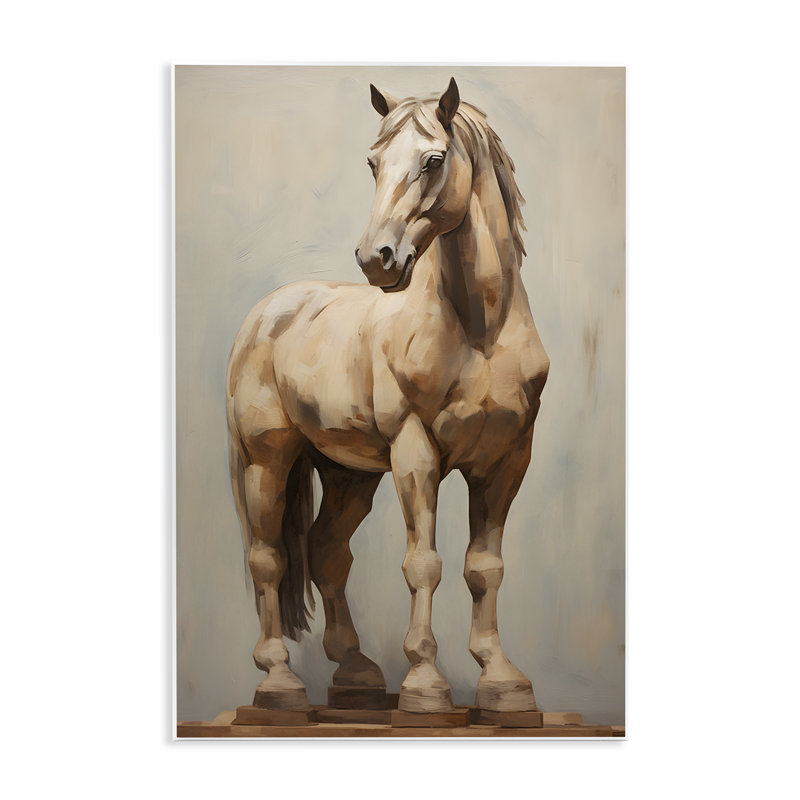 Magnifique jument debout, art mural par Petal Prints Design, H 15 po x l 10 po