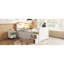 Lit mezzanine simple avec DEL et rangement - coffre-fort, blanc, tête de lit blanc-1194287063