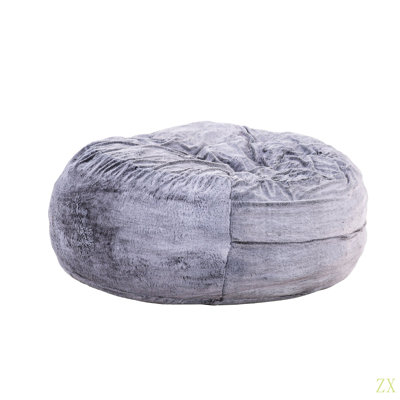 Fauteuil à billes classique en fausse fourrure à mémoire de forme de 5 pi, fauteuil de salon doux et confortable