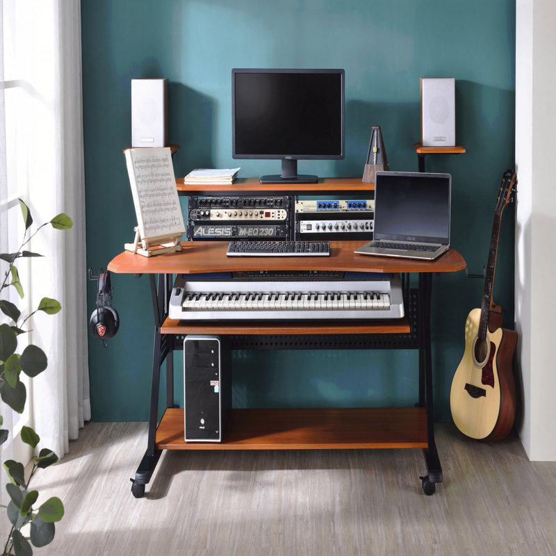 Bureau de musique cerise et finition noire