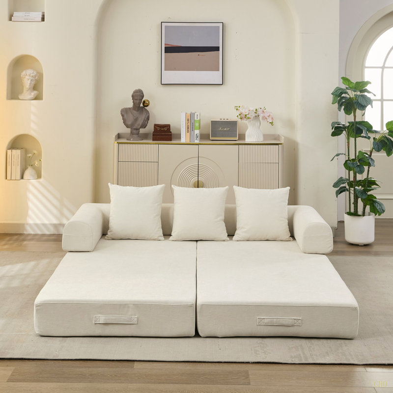 Canapé-lit pliant confortable Comfy, Beige