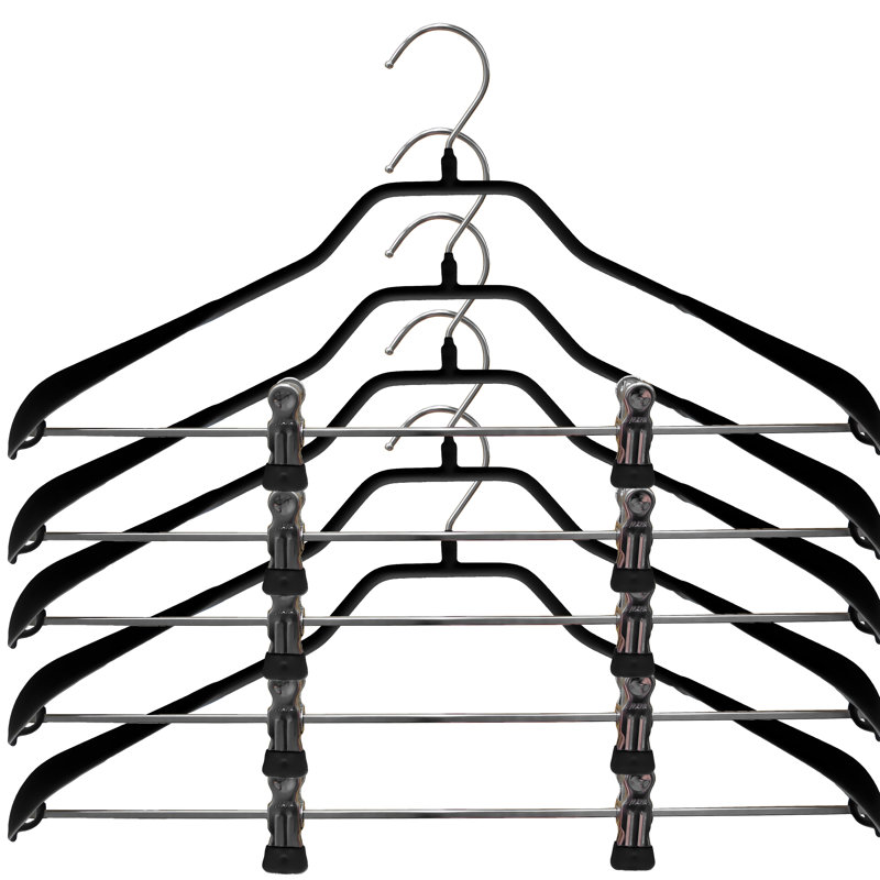 Barre moulante avec pinces pour jupe / pantalons, Noir