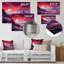 Mauve azur, espace, désert I, art mural en métal-519068638