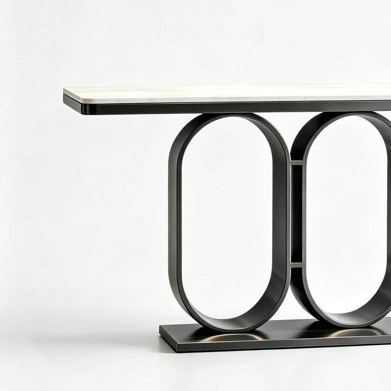 Console Italian Minimalist, H 33,5 po x l 39,4 po x P 13,8 po