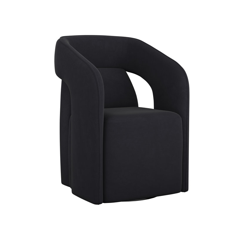 Kendrick Upholstered Arm Chair, Black