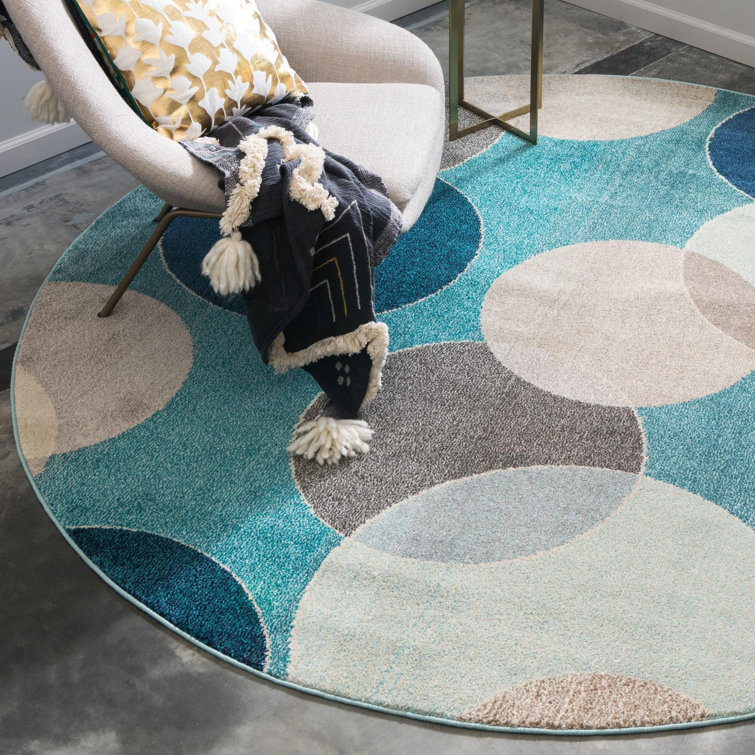 Dews Washable Geometric Indoor Rug