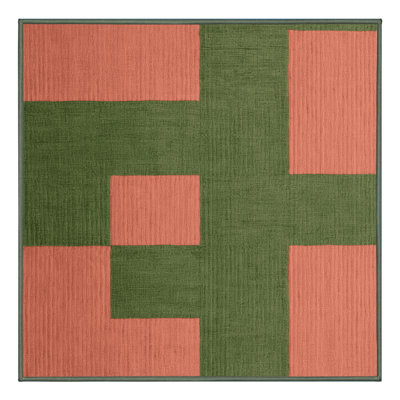 Tapis botanique brun lavable à la machine