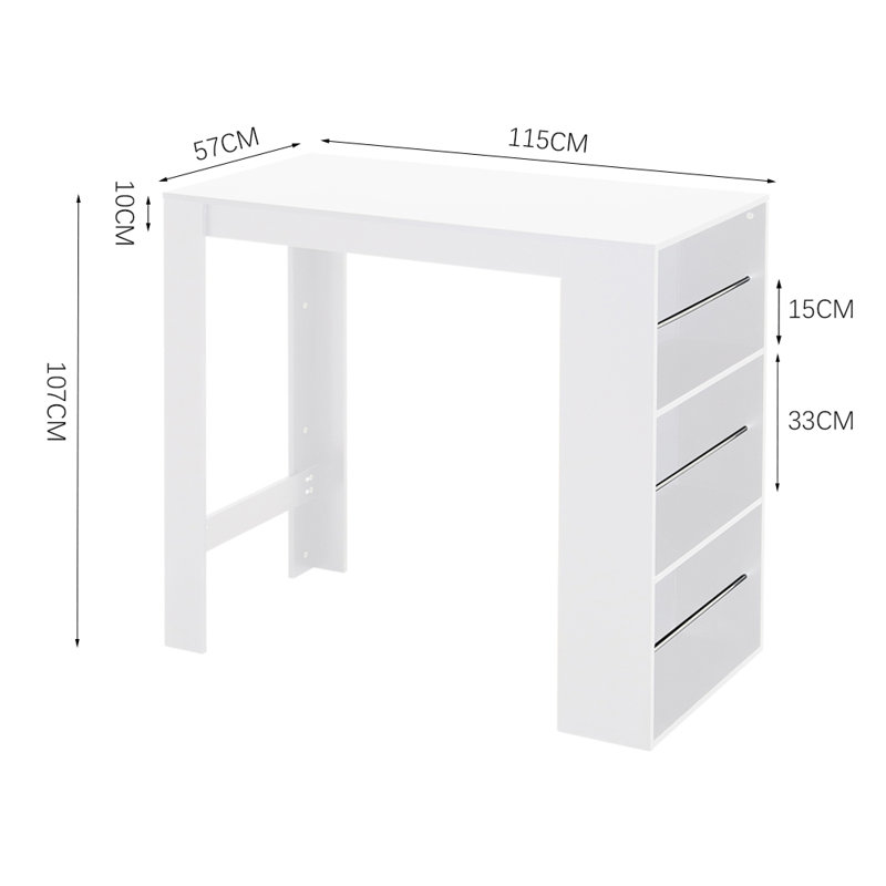Suheib Dining Table, White