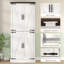 Armoire de rangement de 72 po de hauteur avec armoire à 8 portes, 72 po, blanc-130136804