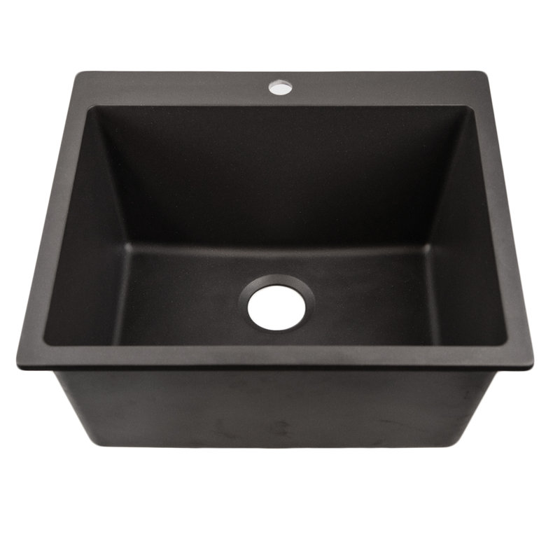 Rockport 25'' L x 21.75'' W Laundry Sink, Black