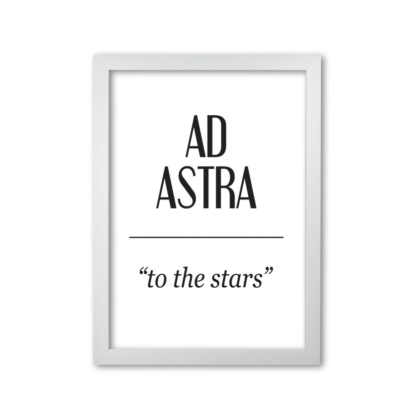 Ad Astra - Print, White Grain Frame, 42 cm H x 30 cm W x 5 cm D