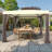 10'x10' Patio Gazebo Tent Outdoor Canopy Shelter W/ Mosquito Netting & 2-tiered Vented Top For Garden, Backyard Deck And Lawns-115153658