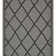 Tapis gris à motif géométrique tissé à la machine Anthimos