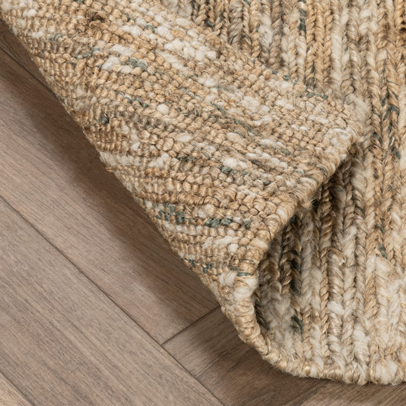 Hayward Handwoven Jute Blend Area Rug, Rectangle 5' x 8'