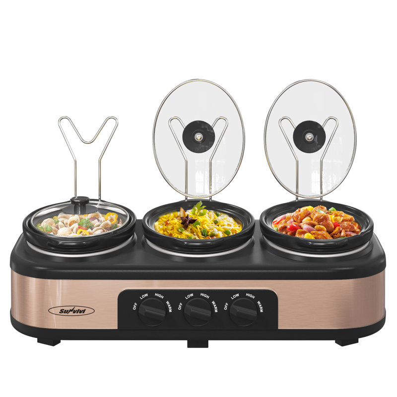 3X1.5 Qt Triple Slow Cookers