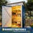 5x3 FT Heavy Duty Metal Outdoor Storage Shed with Sloped Roof and Lockable Door, Weatherproof Compact Tool Organizer for Backyard, Garden, Patio-125950805
