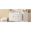 Armoire de salle de bain murale 36 po, 2 tiroirs, armoire de rangement flottante en bois massif-2010876998