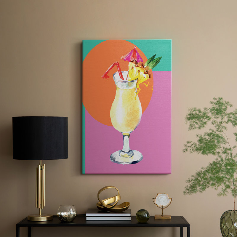Pina Colada - Cavas enveloppés de galerie, H 18 po x l 12 po