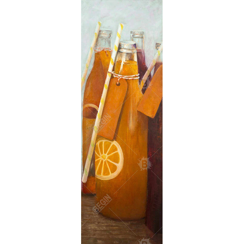 Orange Summer Drinks | Contemporary Gastronomy Framed Canvas