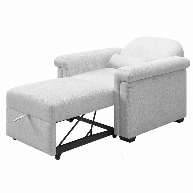 Canapé-lit convertible 3 en 1, Polyester beige