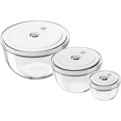 Ensemble de 3 bols à vide en verre ZWILLING Fresh & Save BOWLS