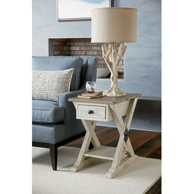Gerke Solid Wood End Table with Storage