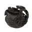 Wood Abstract Pot Planter in Black/Brown