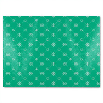 Nautical Elements Glass Chopping Board