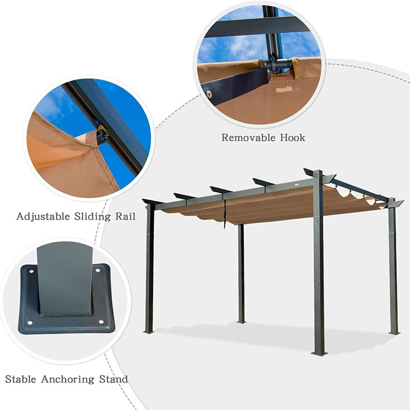 Pergola caspienne en aluminium rétractable